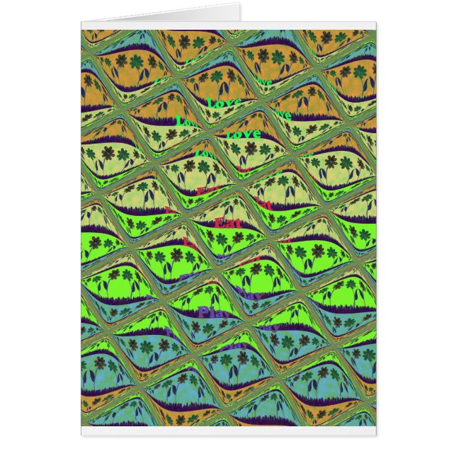 Skapa din egen Roligt Retro Loely Blommigt Island Hälsningskort (Framsidan)