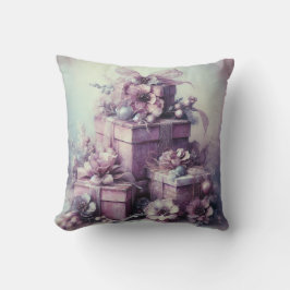 Skapa din egen romantiska Lila och Grått Presenter Kudde