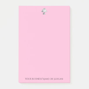 Skapa din egen rosa bageriverksamhet Anpassad text Post-it Block
