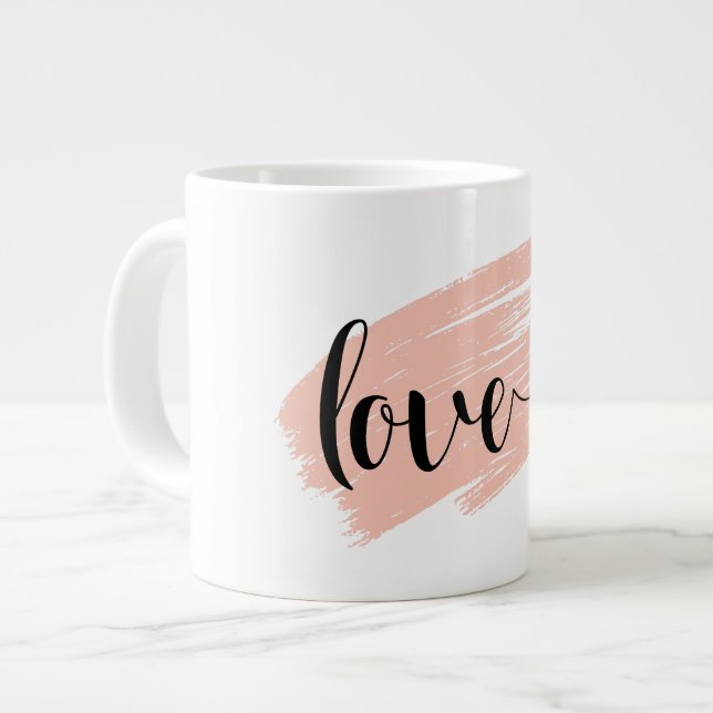 Skapa din egen Rosa Black Valentine Day Jumbo Mugg (Framsida vänster)