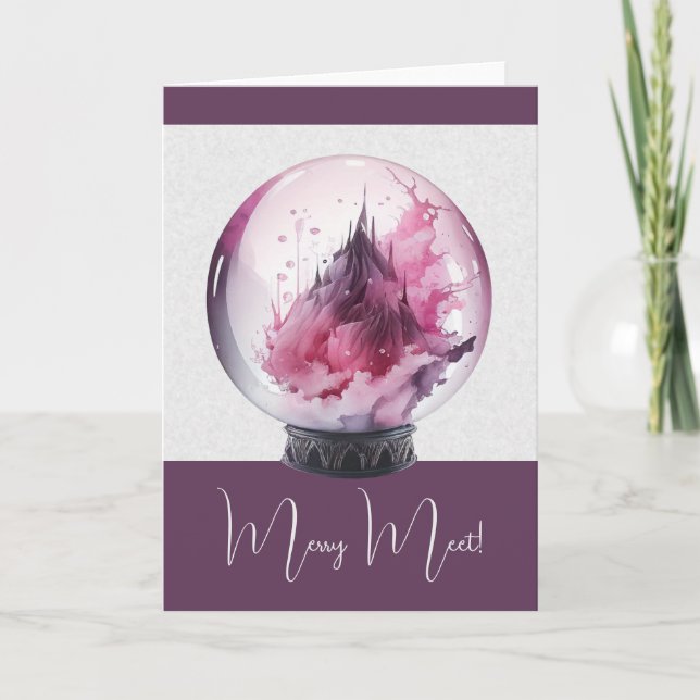 Skapa din egen Rosa Crystal Boll Kort (Framsida)