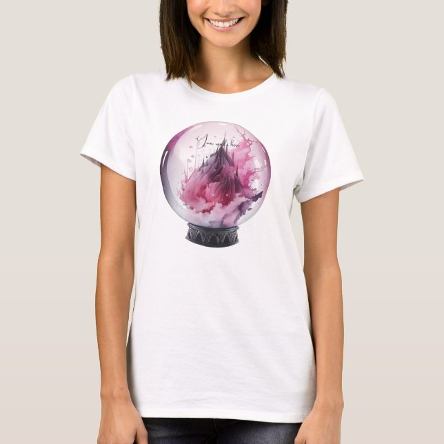 Skapa din egen Rosa Crystal Boll T Shirt (Framsida)