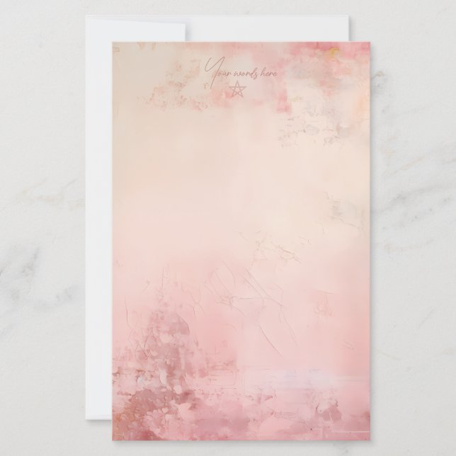 Skapa din egen rosa grunge-papper brevpapper (Framsida)