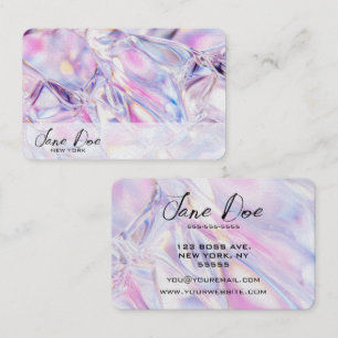 Skapa din egen Rosa Iridescent Visitkort