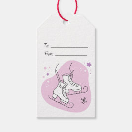 Skapa din egen Rosa Jul på Starry Ice Skates Presentetikett