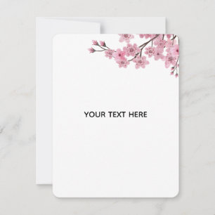 Skapa Din Egen Rosa Körsbärsblomning Anteckningskort