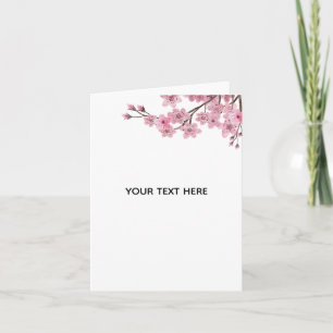 Skapa Din Egen Rosa Körsbärsblomning Kort