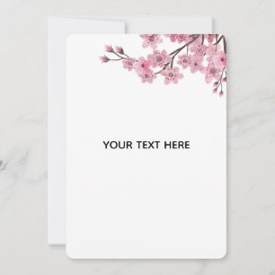 Skapa Din Egen Rosa Körsbärsblomning Tack Kort