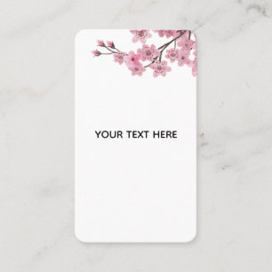 Skapa Din Egen Rosa Körsbärsblomning Visitkort