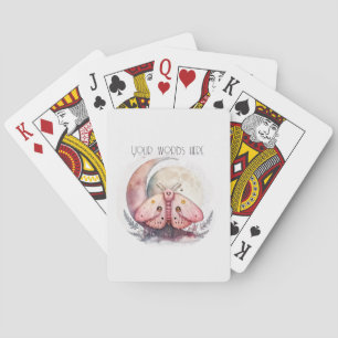 Skapa din egen Rosa Måne Moth Casinokort