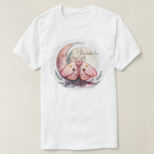 Skapa Din Egen Rosa Månmoth T Shirt