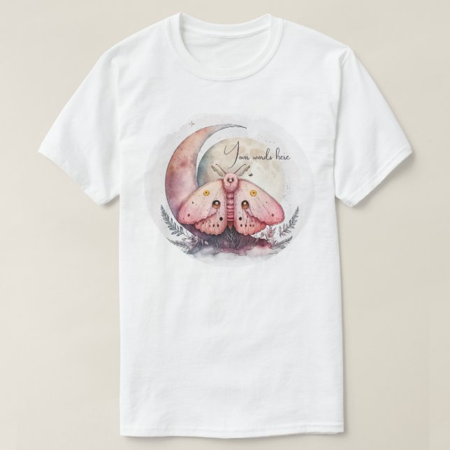 Skapa Din Egen Rosa Månmoth T Shirt (Design framsida)