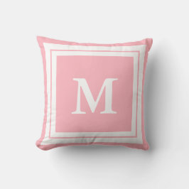 Skapa din egen Rosa och din egen av Monogram Blek Kudde