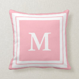 Skapa din egen Rosa och din egen av Monogram Blek Kudde