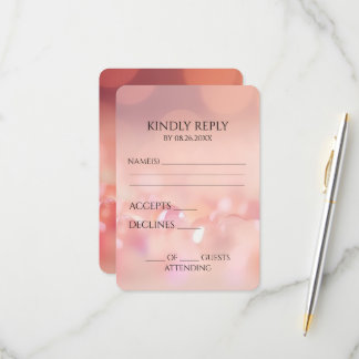 Skapa din egen Rosa Pärlor Bokeh OSA Kort