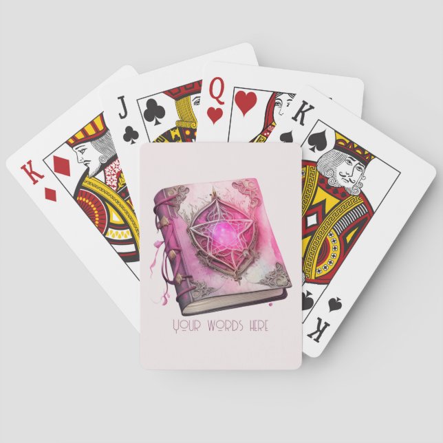 Skapa din egen Rosa Pentacle Grimoire Casinokort (Baksidan)