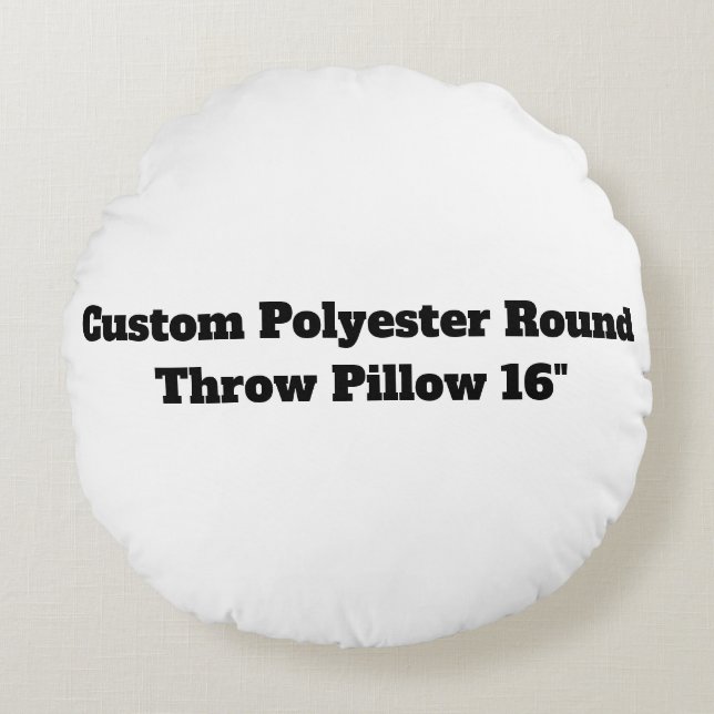 Skapa Din Egen Rund 16" Polyester Kudd Kudde (Framsidan)