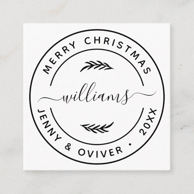 Skapa din egen runda presentkort med botaniska bla tilläggskort (Framsida)