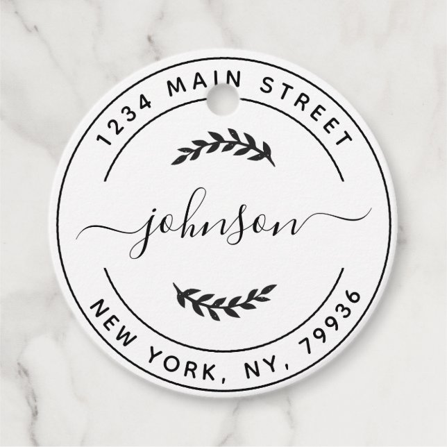 Skapa din egen runda Returadress Gåvor Etiketter (Framsida)