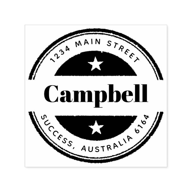 Skapa din egen runda Returadress Namn Självfärgande Stämpel (Design)