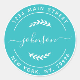 Skapa din egen runda Returadress Runt Klistermärke
