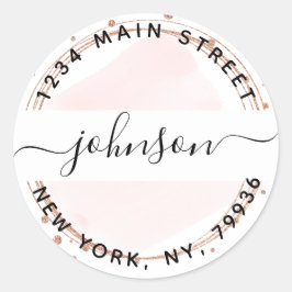 Skapa din egen runda Returadress Runt Klistermärke