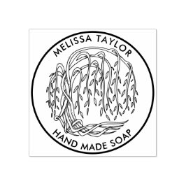 Skapa din egen runda Willow Träd Rubber Frimärke Stämpel