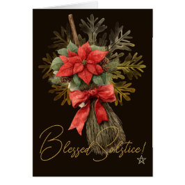 Skapa din egen rustika båge Poinsettia Julbesom Hälsningskort