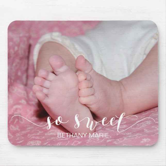 Skapa din egen så söt Baby fotogåva Musmatta (Framsidan)