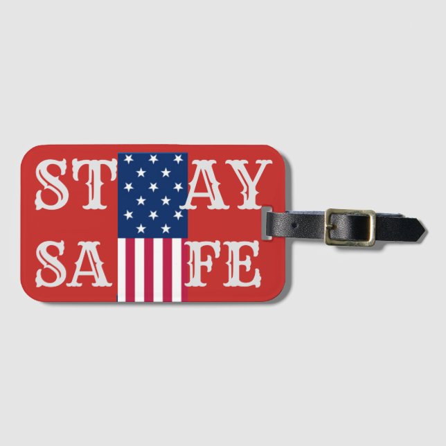 Skapa din egen Säkra resa och var Säker på resan Bagagebricka (Framsida horisontal)