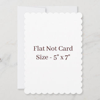 Skapa din egen scalloped 5" x 7" platt anteckningskort