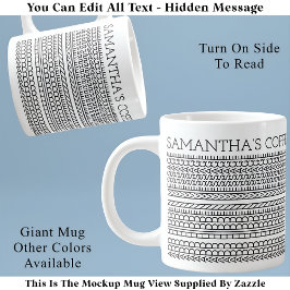 Skapa din egen, sedan länge Gömt Message 148BW-Nov Jumbo Mugg