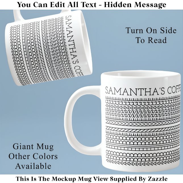 Skapa din egen, sedan länge Gömt Message 148BW-Nov Jumbo Mugg (Skapare uppladdad)