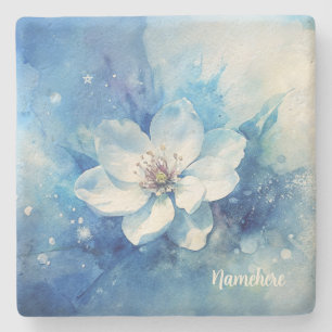 Skapa Din Egen Shabby Chic Vit Te Ros Blå Stenunderlägg