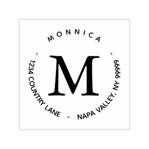 Skapa din egen självlänkning för Monogram-Returadr Självfärgande Stämpel