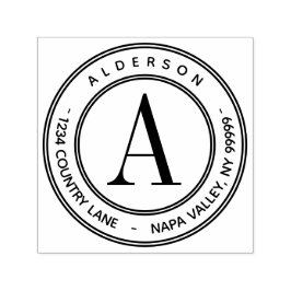 Skapa din egen självlänkning för Monogram-Returadr Självfärgande Stämpel