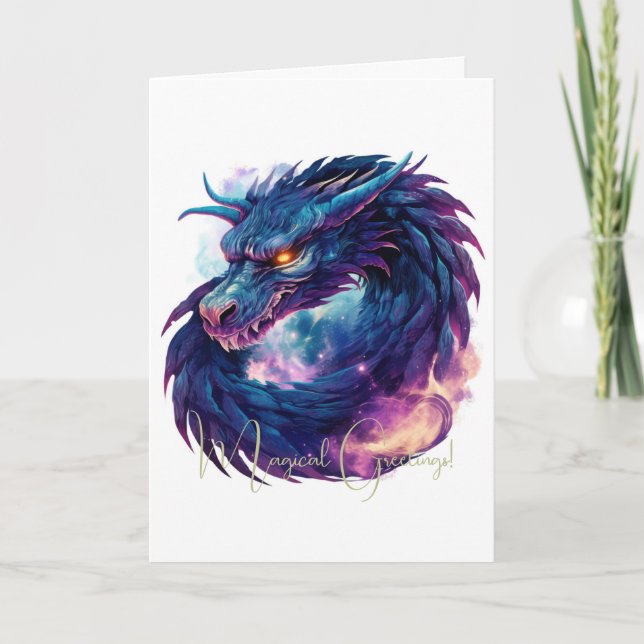 Skapa din egen sjukliga Lila Dragon Kort (Framsida)