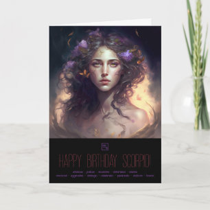 Skapa din egen Skorpionens soltecken Zodiakgudinna Helgkort
