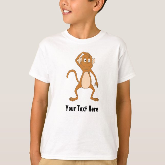 Skapa din egen snåla Tecknad, Monkey T-Shirt (Framsida)