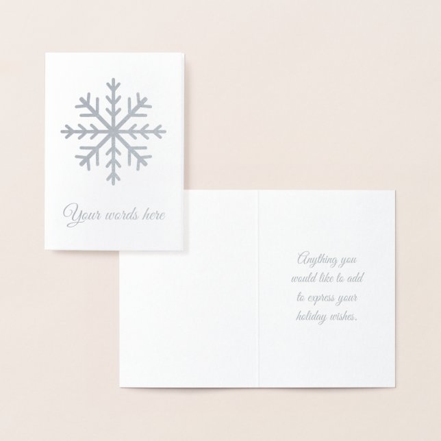 Skapa din egen snöflinga från Wintery Silver Folierat Kort (Display)