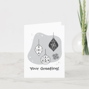 Skapa din egen Snöflingor & Baubles-jul Helgkort