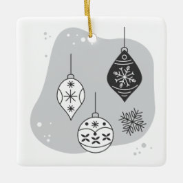Skapa din egen Snöflingor & Baubles-jul Julgransprydnad Keramik