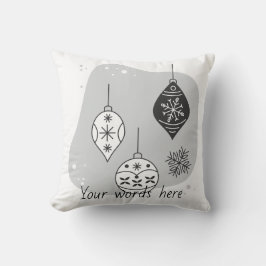 Skapa din egen Snöflingor & Baubles-jul Kudde