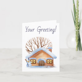 Skapa din egen Snögubbe Angel-jul Helgkort