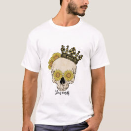Skapa din egen solrosskull Kung Queen T Shirt