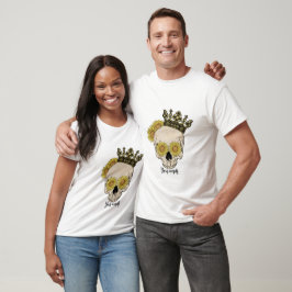 Skapa din egen solrosskull Kung Queen T Shirt