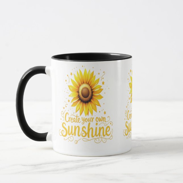Skapa din egen solsken - Motiv solros Mugg (Vänster)