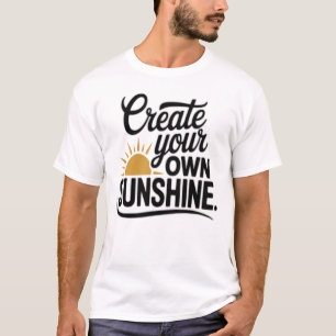 Skapa Din Egen Solsken Motivationscitat T-Shirt