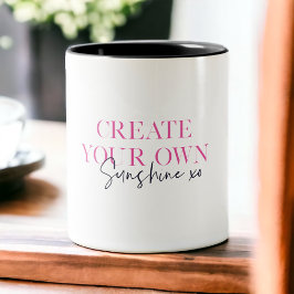 Skapa Din Egen Solsken xo Inspirerande Budskap Två-Tonad Mugg