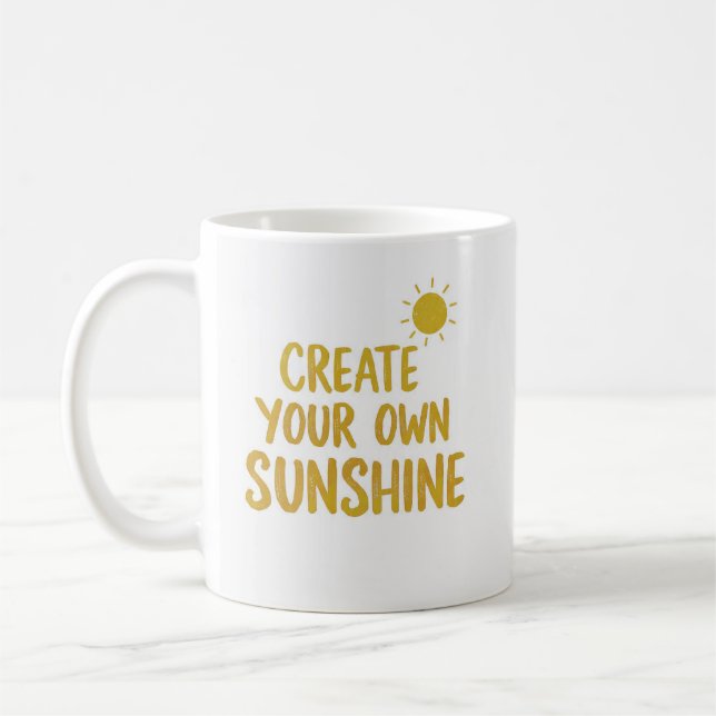 Skapa din egen solskenscitat på kaffemugg (Vänster)